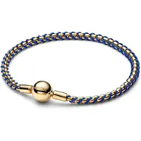 Pandora 563816C02 Damenarmband Veneziakette Goldfarben/Blau