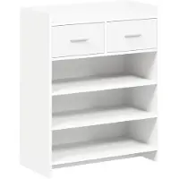 vidaXL Schuhschrank 73,5 x 36 x 92 cm Holzwerkstoff Weiß