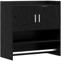 vidaXL Wandregal Wandhalterung Schwarze Eiche 80 x 36 x 80 cm