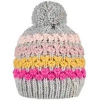 Sterntaler Bommelmütze Streifen in silber mel. | Gr.: 53 cm