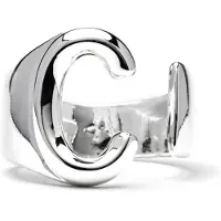 Luxenter Ring mit Silber-Finish – Alphabet