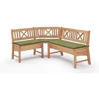 58 aufm Kessel ECKBANK Deborah 177 x 204 x 87 Massivholz Buche lackiert/Grün | Gr.: onesize