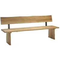 58 aufm Kessel SITZBANK mit Rückenlehne Damita 180 x 51 x 87 Massivholz Wildeiche | Gr.: onesize