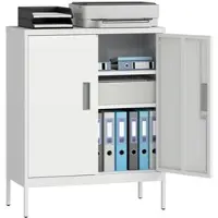 HOMCOM Aktenschrank-80L x 40B x 100H cm-Weiß | Gr.: onesize