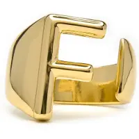 Luxenter ring with 18-K yellow gold finish - Alphabet | Gr.: onesize