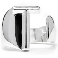 Luxenter Ring mit Silber-Finish – Alphabet