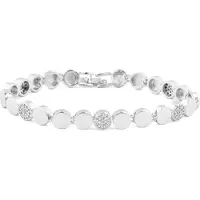 Luxenter -Armband aus glänzendem Zirkonia mit Rhodium-Finish – Sywi