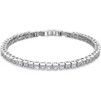 Luxenter Armband in Silberoptik und mit glänzendem Zirkonia – Zaix
