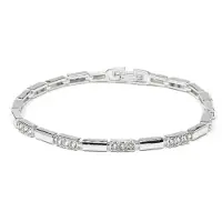 Luxenter -Armband aus glänzendem Zirkonia mit Rhodium-Finish – Tavli