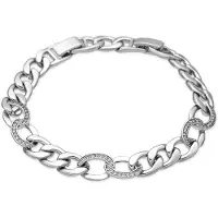 Luxenter Armband in Silberoptik und mit glänzendem Zirkonia – Dunko