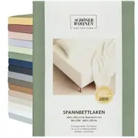 Schöner Wohnen Kollektion Spannbettlaken FLAT 1 in Grün | Gr.: 200 x 200 cm