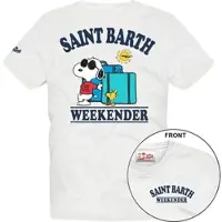 MC2 SAINT BARTH Portland JR BOY Cotton T-shrt With Front AND Back Print/Emb peanuts weekender 01n (02644L) 6 yrs