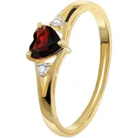Trendor 21842 Damenring Gold 333/8K mit Granat/Zirkonia