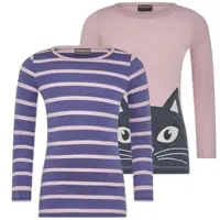 Kidsworld Langarmshirt in rosa+blau | Gr.: 128/134