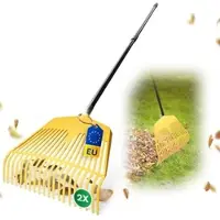 Novatool 2X Laubbesen mit Teleskop-Stiel bis 152cm, 2 in 1 Kombigerät, in Gelb | Gr.: onesize