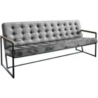 KAWOLA POLSTERBANK ARLY Grau Velvet