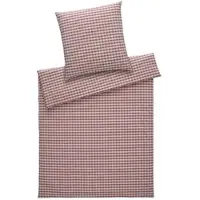 Elegante Web-Seersucker Bettwäsche Lilly Kissenbezug einzeln 40x80 cm ziegel