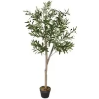 Lex Kunstpflanze Plastikpflanze Olivenbaum Kunstbaum mit Blumentopf 150 cm : 150 cm