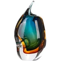 Gilde Vase Dario blau, braun, grün, klar - (H) 23,5 cm | Gr.: onesize