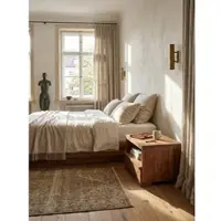 KADIMA DESIGN Nachttisch MUMBAI Massiv-Holz Nacht-Kommode 30 cm 1 Schublade in Akazie | Gr.: onesize