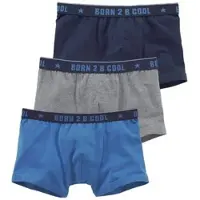 Authentic Underwear Boxer in grau-meliert, blau, marine | Gr.: 158/164