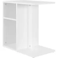 Décoshop26 - Beistelltisch horizontal oder vertikal 50 x 30 x 50 cm weißes Holzwerkstoff DEC032354