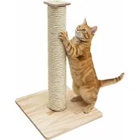Eyepower 62cm Sisal Kratzsäule für Katzen mit Bambus Bodenplatte - Kratzbaum Klein Stabil