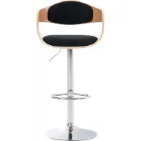 CLP Barhocker Kingston Stoff drehbar und stufenlos verstellbar natur/schwarz