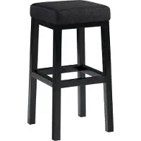 CLP Barhocker Taylor Sitzhöhe 78 cm mit Stoffbezug und schwarzem Metallgestell | Farbe dunkelgrau