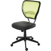 Décoshop26 - Drehbarer Bürostuhl mit einer Tragkraft von 150 kg aus grünem Kunststoff ohne Armlehnen 04_0001911