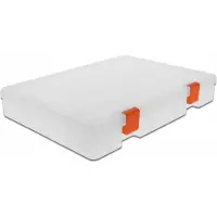 DeLOCK Transparente Leerbox aus Kunststoff mit 36 Fächern, Werkzeugkasten, Kunststoff, Transparent, Scharnier, 190 mm, 250 mm