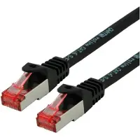 Roline Patchkabel Cat.6 S/FTP (PiMF), Component Level, LSOH, schwarz, 2 m