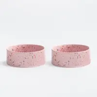 Egg back home 2er-Set: Tiernäpfe ''New Party'' in Rosa - Ø 16,5 cm - onesize