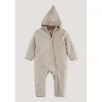 Hessnatur Fleece-Overall in düne | Gr.: 98