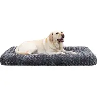 OEM Grosses Hunde-Kissen für Innenräume - XL 105 x 70 cm - Dunkelgrau - Antirutsch - Maschinell waschbar