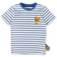 Sigikid T-Shirt Tiger & Löwe in Weiß-Blau gestreift | Gr.: 110