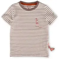 Sigikid T-Shirt Savanne in Creme-Braun geringelt | Gr.: 104