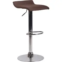 CLP Barhocker Dyn V2 Stoff | Farbe braun Gestell Farbe chrom