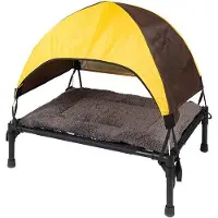OEM Hundebett - Außenhundehaus Kätzchenhaus - Bequemes Ruhelager - Mit abnehmbarem Schutzdach - 570 mm Höhe - Farbblöcke