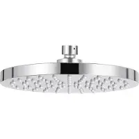 OEM Große 8-Zoll Regen- und Lawindusche, feste Montage mit drehbarer 1/2-metallischer Kugelverbindung, polierter Chromausführung