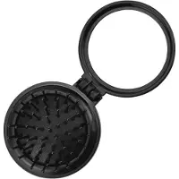 Sonstiges Mini Haarbürste mit Kosmetikspiegel für unterwegs - Schwarz