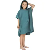 Normani Badeponcho aus Bio-Baumwolle für Kinder in Petrol | Gr.: 75 x 75 cm