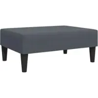 Décoshop26 - Fußhocker/Fußstütze 77 x 55 x 31 cm in grauem Samt mit Sperrholzrahmen DEC030338 DEC030338