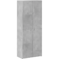 Décoshop26 - Büromöbel Aufbewahrungsschrank Schreibtisch 60 x 32 x 153 cm Holzwerkstoff grau DEC024479