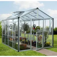 Pergart Vitavia, Aktionsangebot (inkl. 100 Euro Zubehör): Gewächshaus "Zeus 8100", aluminium eloxiert, 8,1 m², 3 mm ESG, 10 mm HKP