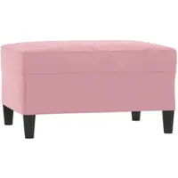 Décoshop26 - Fußhocker/Betthocker 70 x 55 x 41 cm in rosa Samt DEC030553