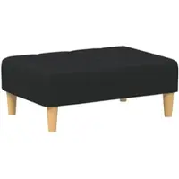 Décoshop26 - Fußhocker 77 x 55 x 31 cm in schwarzem Stoff DEC030517