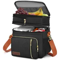 OEM Doppeldecker Picknicktas für Erwachsene, Camping- und Picknicktas, Wasser- und staubdicht, für Männer und Frauen