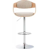 CLP Barhocker Kingston Stoff drehbar und stufenlos verstellbar natur/creme