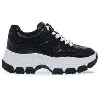 GUESS Damen-Sneaker, schwarz, dicke Sohle 39
